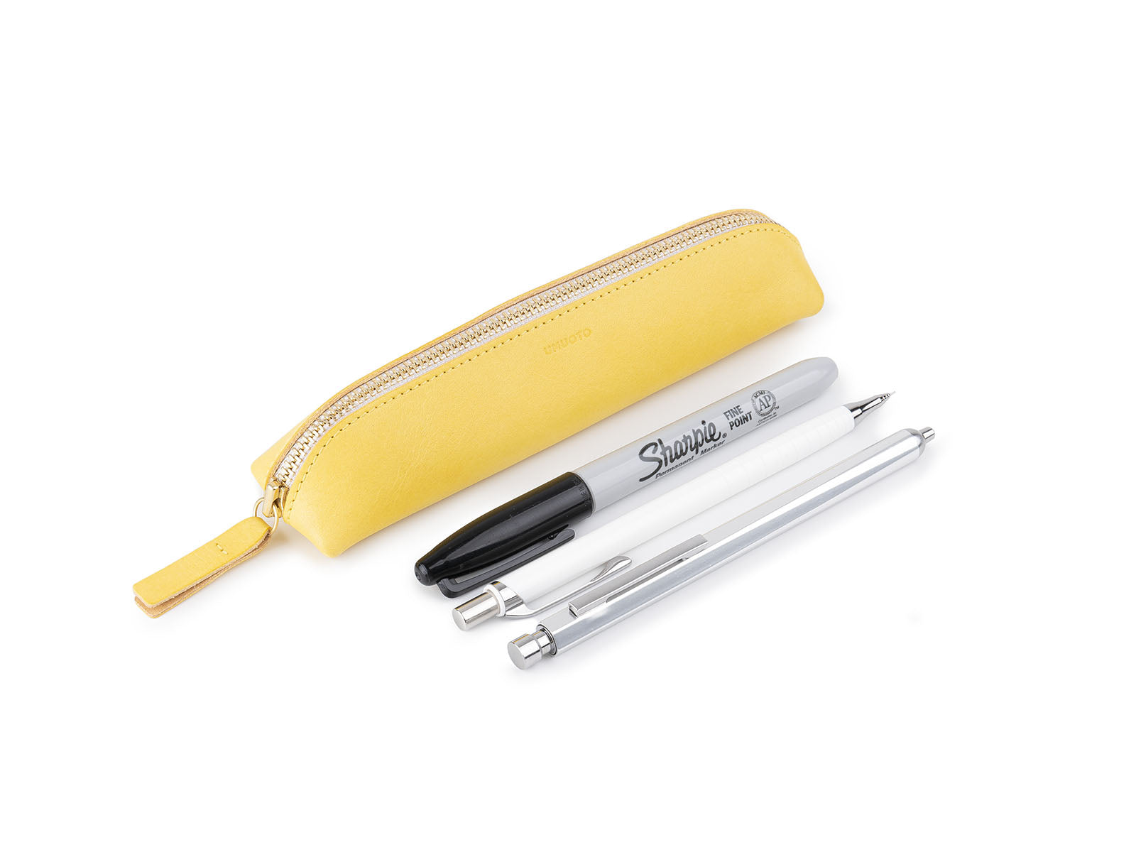 MARA Kleine Stiftetasche zitronengelb