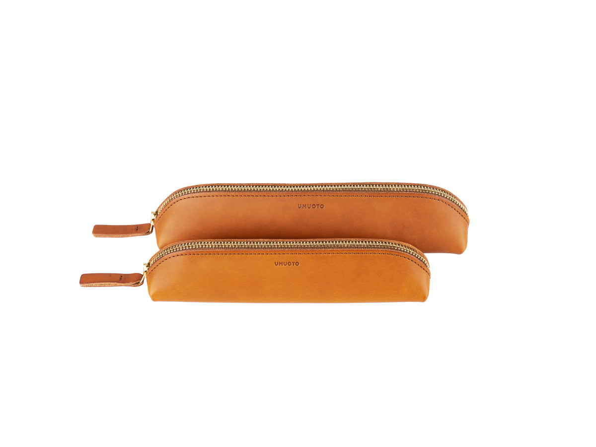 MARA Kleines Etui für Stifte cognac