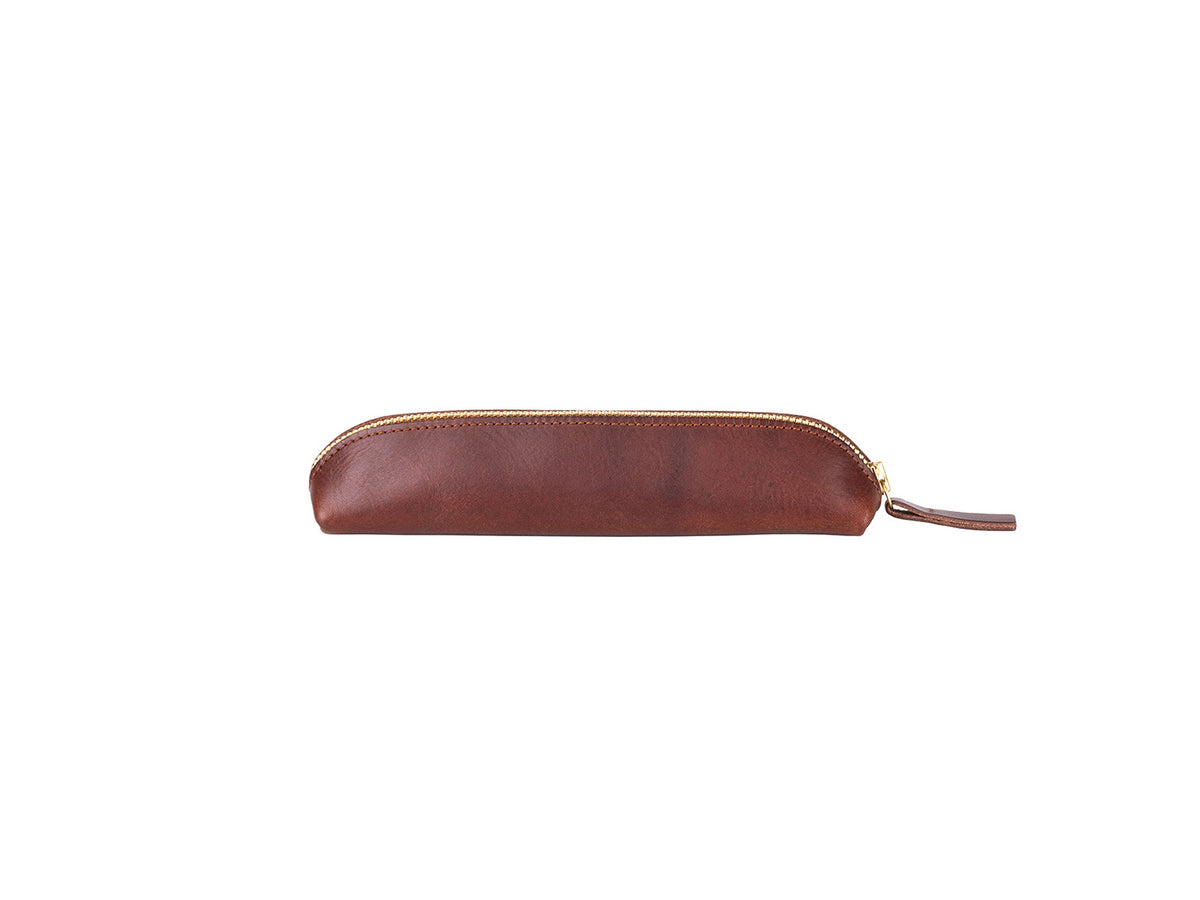 MARA Kleines Lederetui für Füller Kastanie